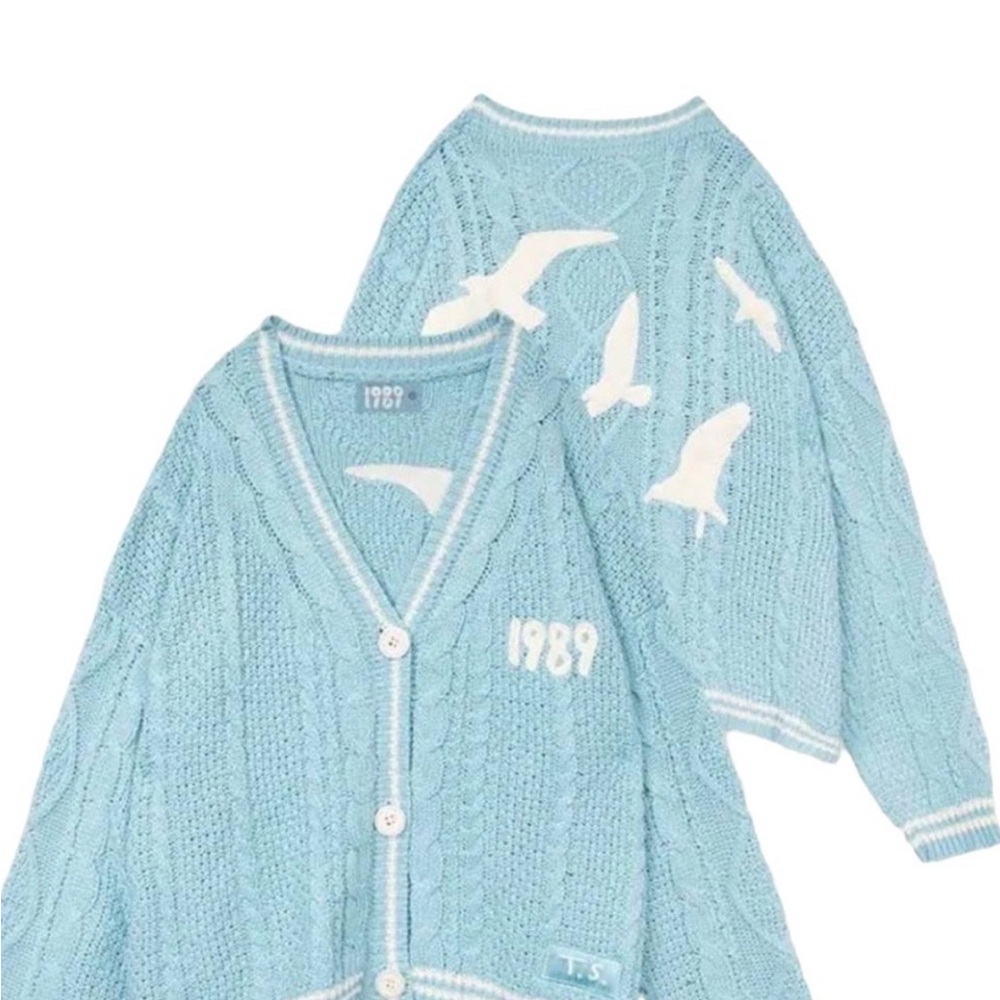 Taylor Swift 1989 Blue Knit Cardigan